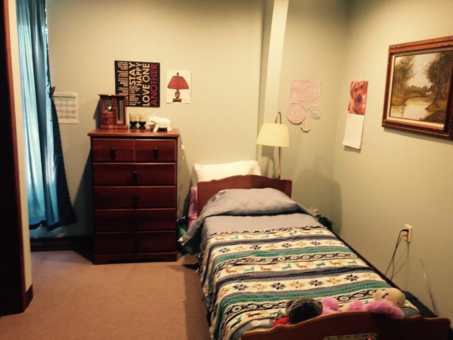 Residents decorate their rooms with their own belonging to make it more like home.