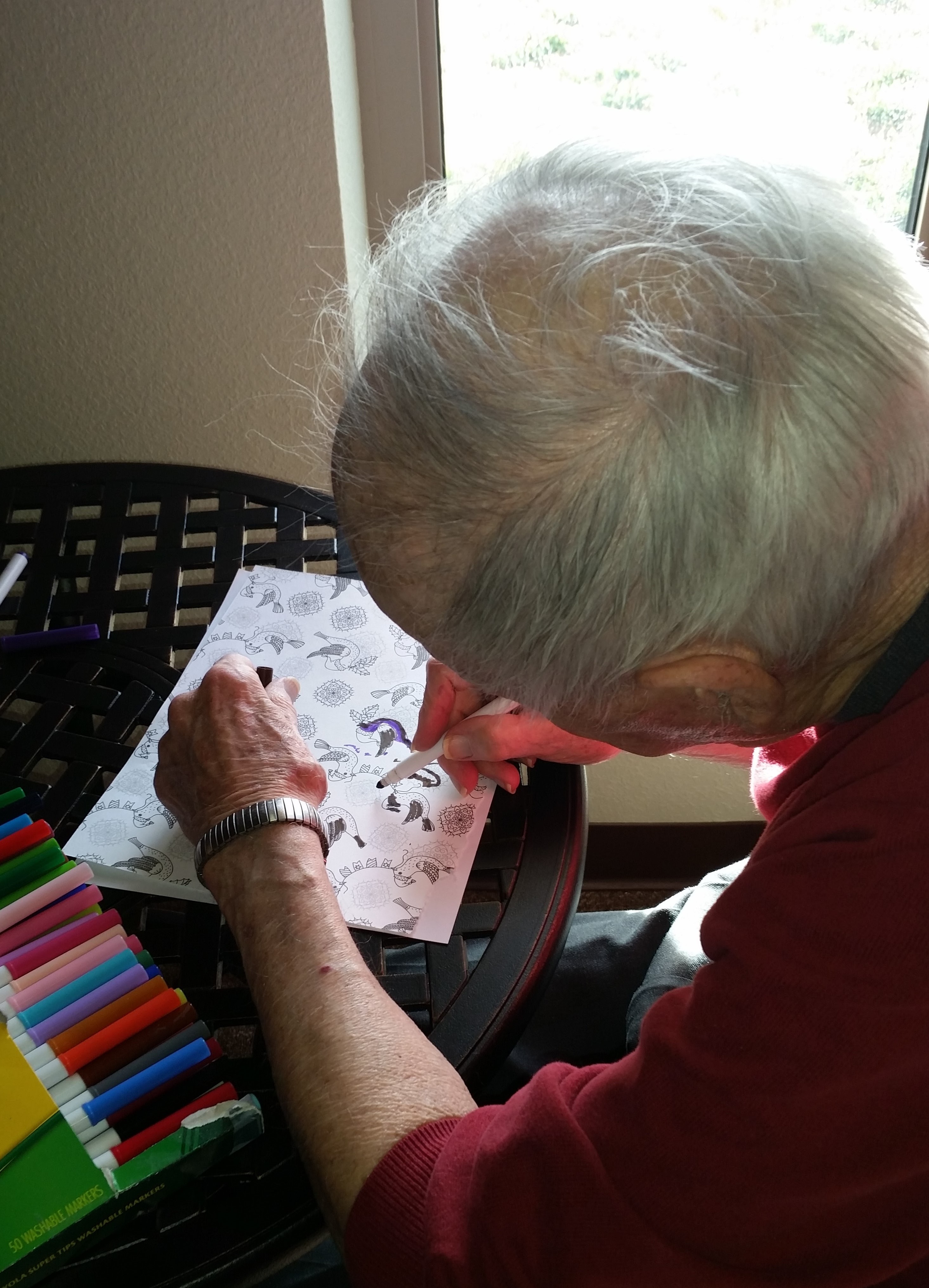 Resident at Homestead Estates Home Plus during leisure time